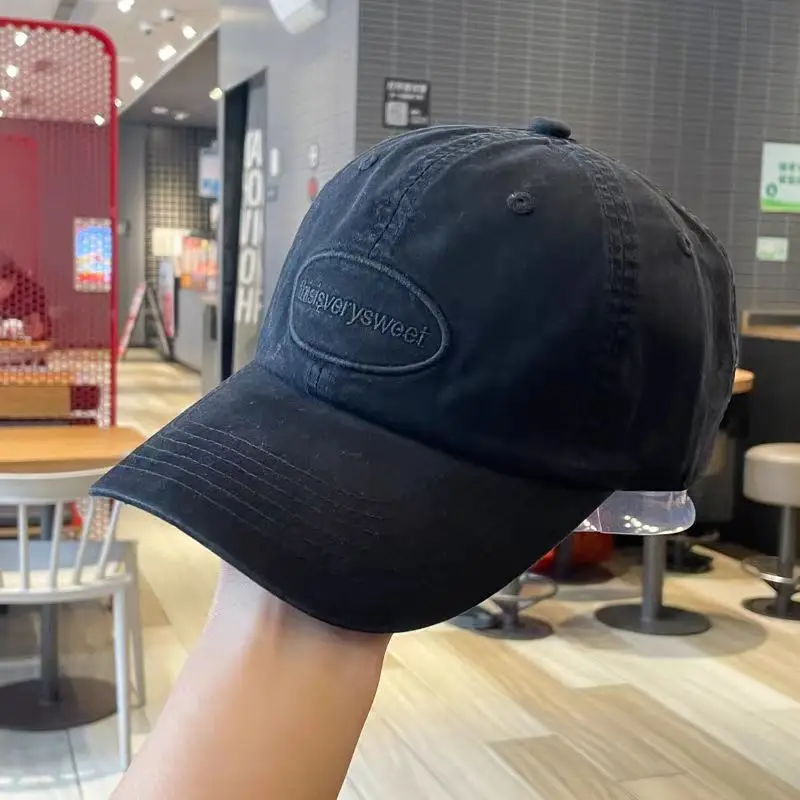Women's Blue Baseball Cap Wide Brim with Embroidered Patch — feature 23