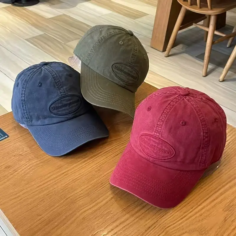 Women's Blue Baseball Cap Wide Brim with Embroidered Patch — feature 5