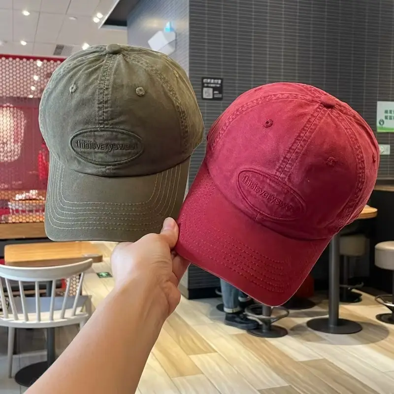 Women's Blue Baseball Cap Wide Brim with Embroidered Patch — feature 9