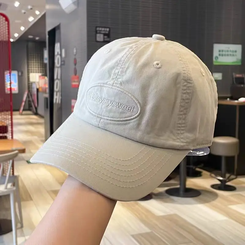 Women's Blue Baseball Cap Wide Brim with Embroidered Patch - Image 5