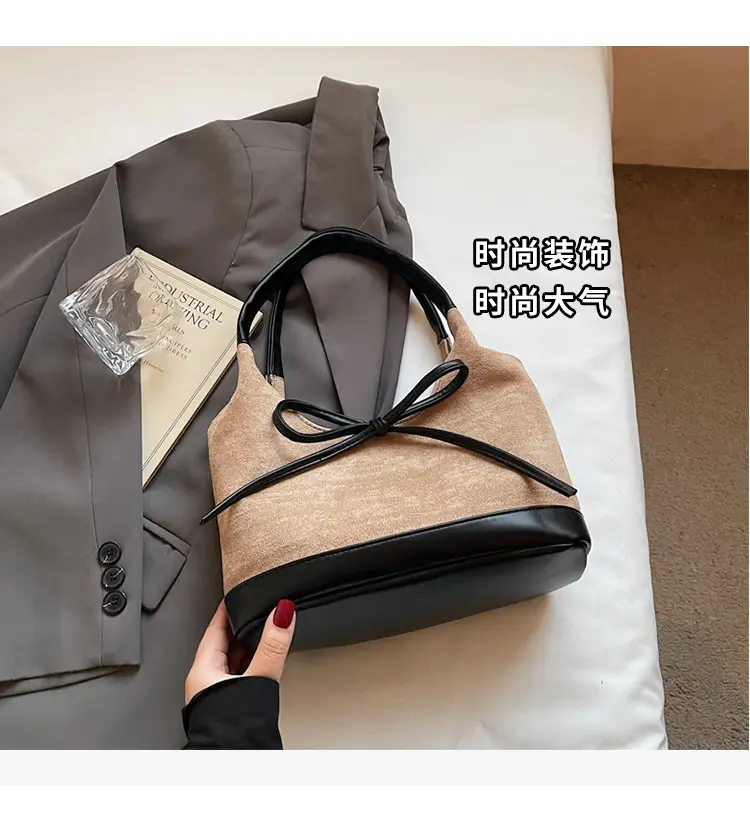 Large Capacity Women's Tote Bag with Bow — feature 10