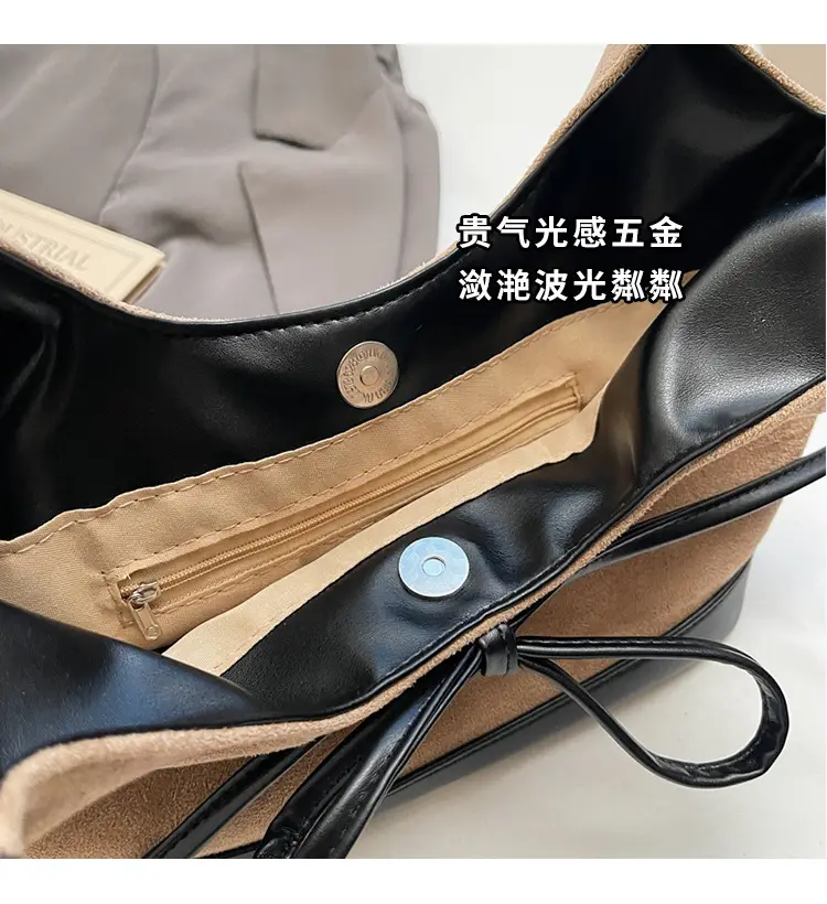 Large Capacity Women's Tote Bag with Bow — feature 12