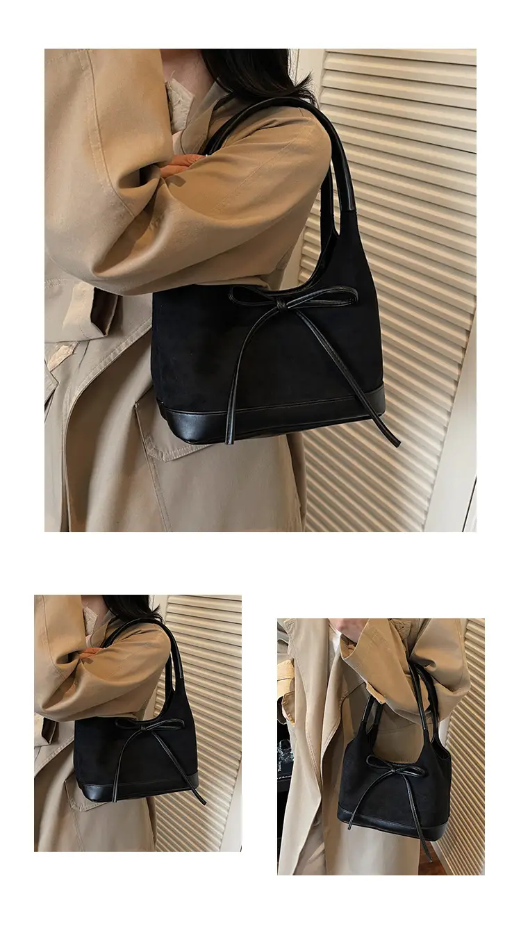Large Capacity Women's Tote Bag with Bow — feature 17