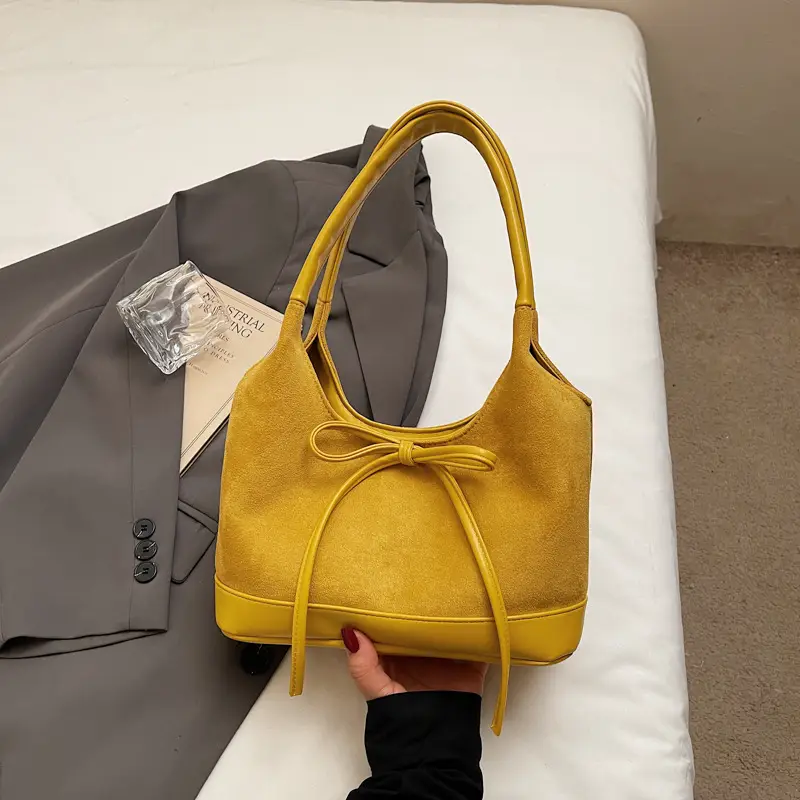 Large Capacity Women's Tote Bag with Bow - Image 2