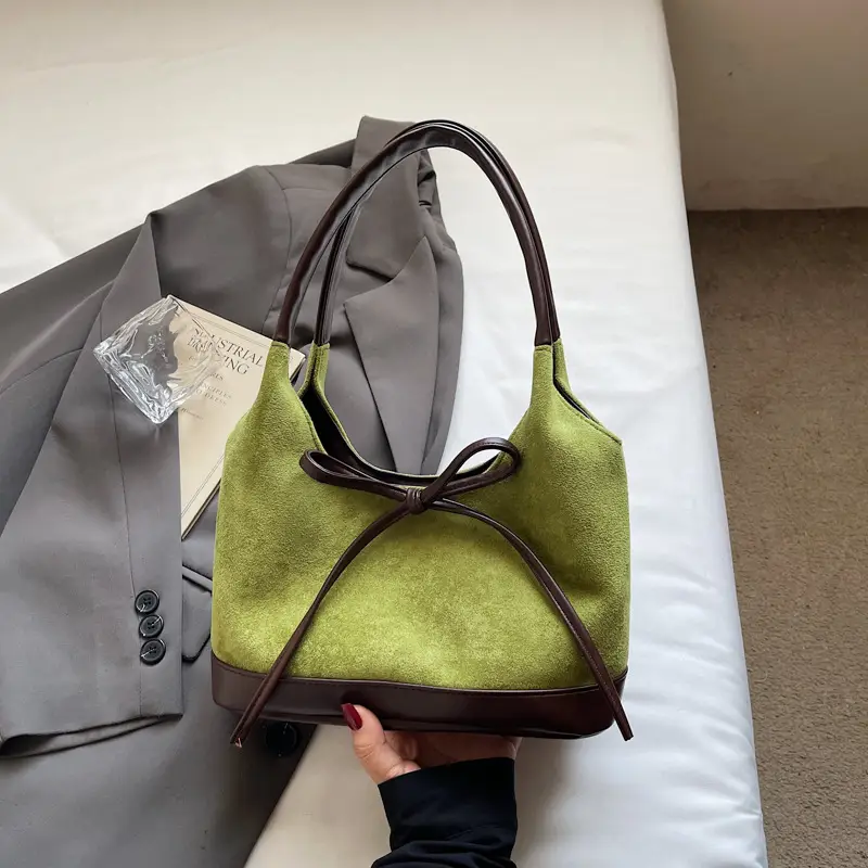 Large Capacity Women's Tote Bag with Bow - Image 7