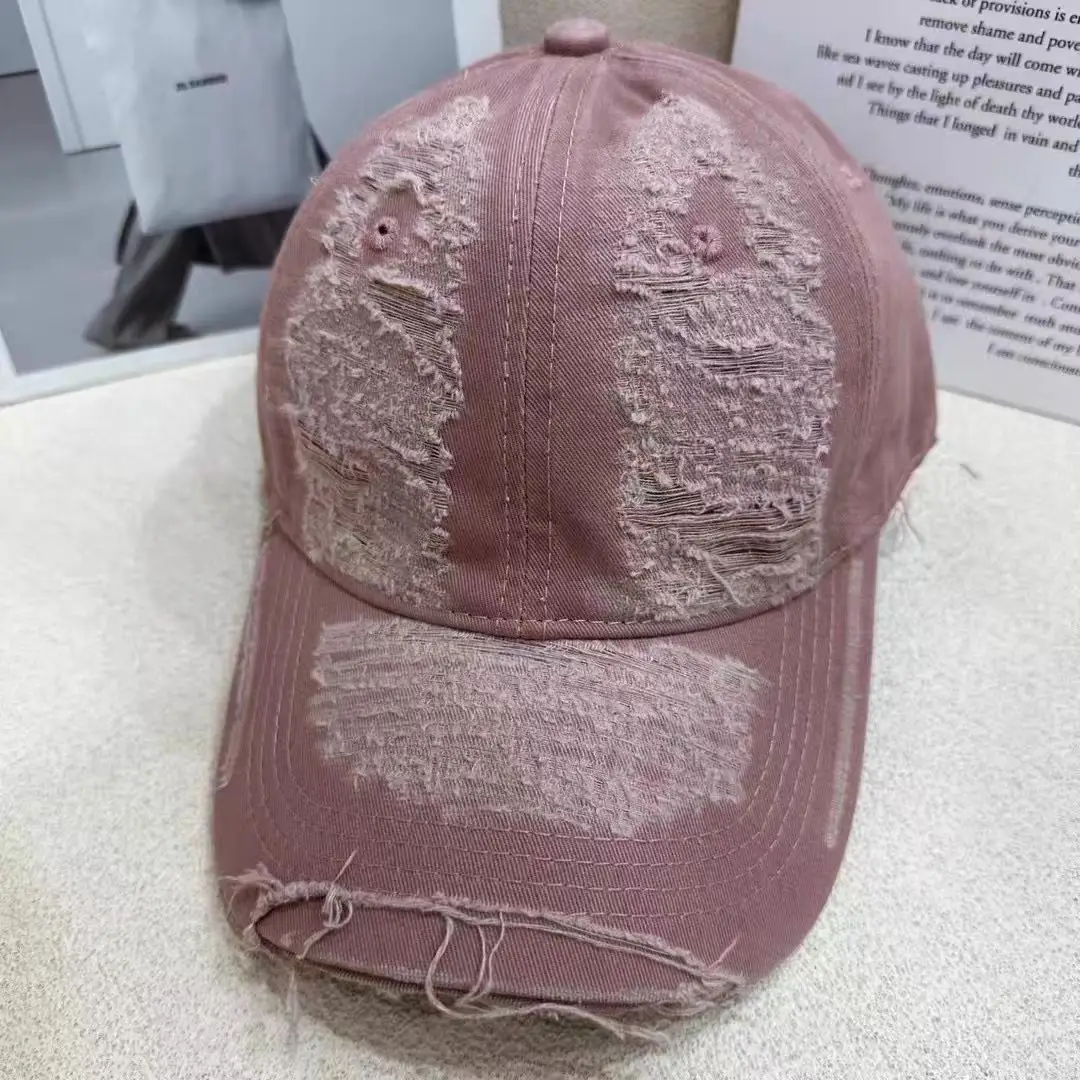 Women Distressed Washed Duckbill Cap Spring Autumn Breathable