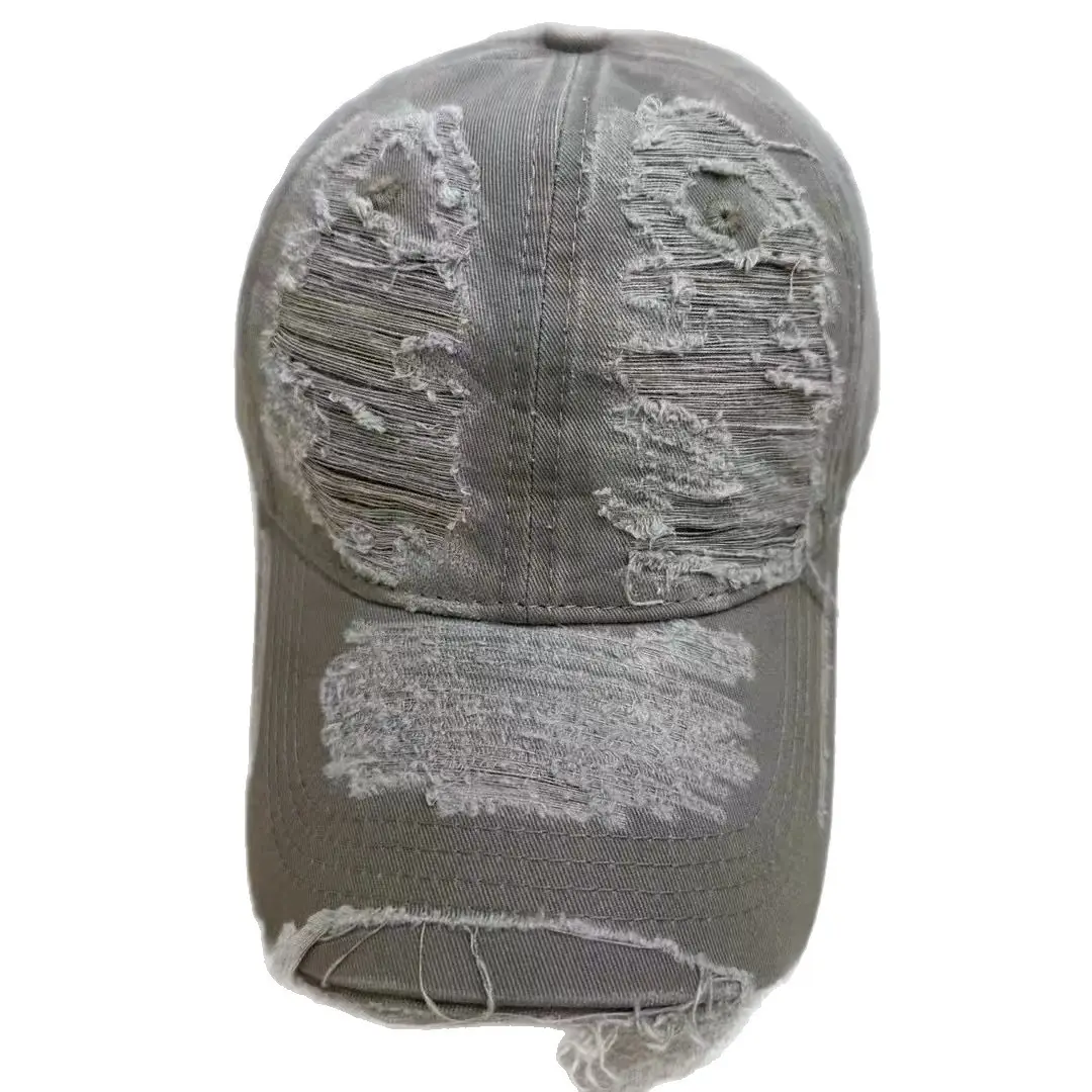 Women Distressed Washed Duckbill Cap Spring Autumn Breathable
