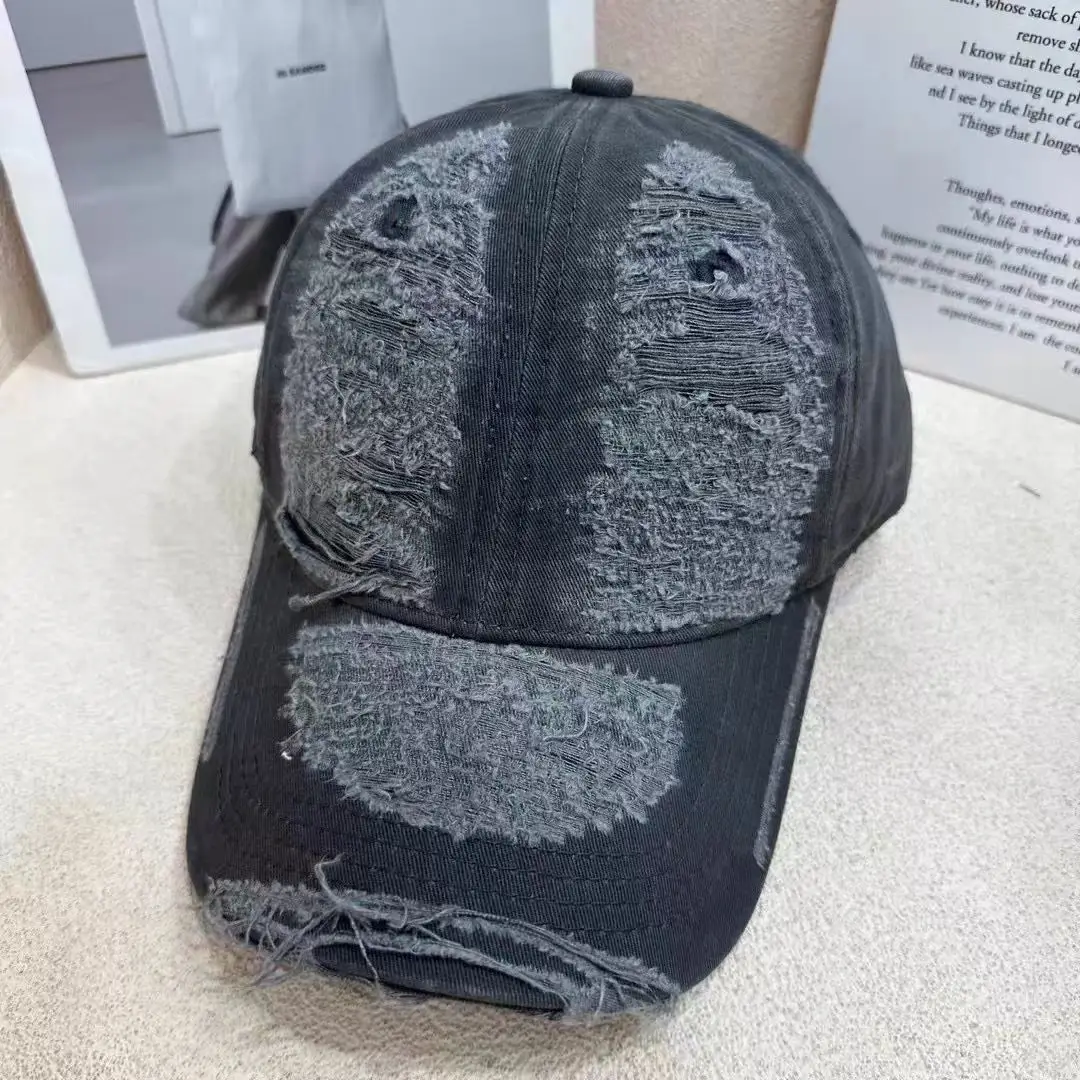 Women Distressed Washed Duckbill Cap Spring Autumn Breathable — feature 10