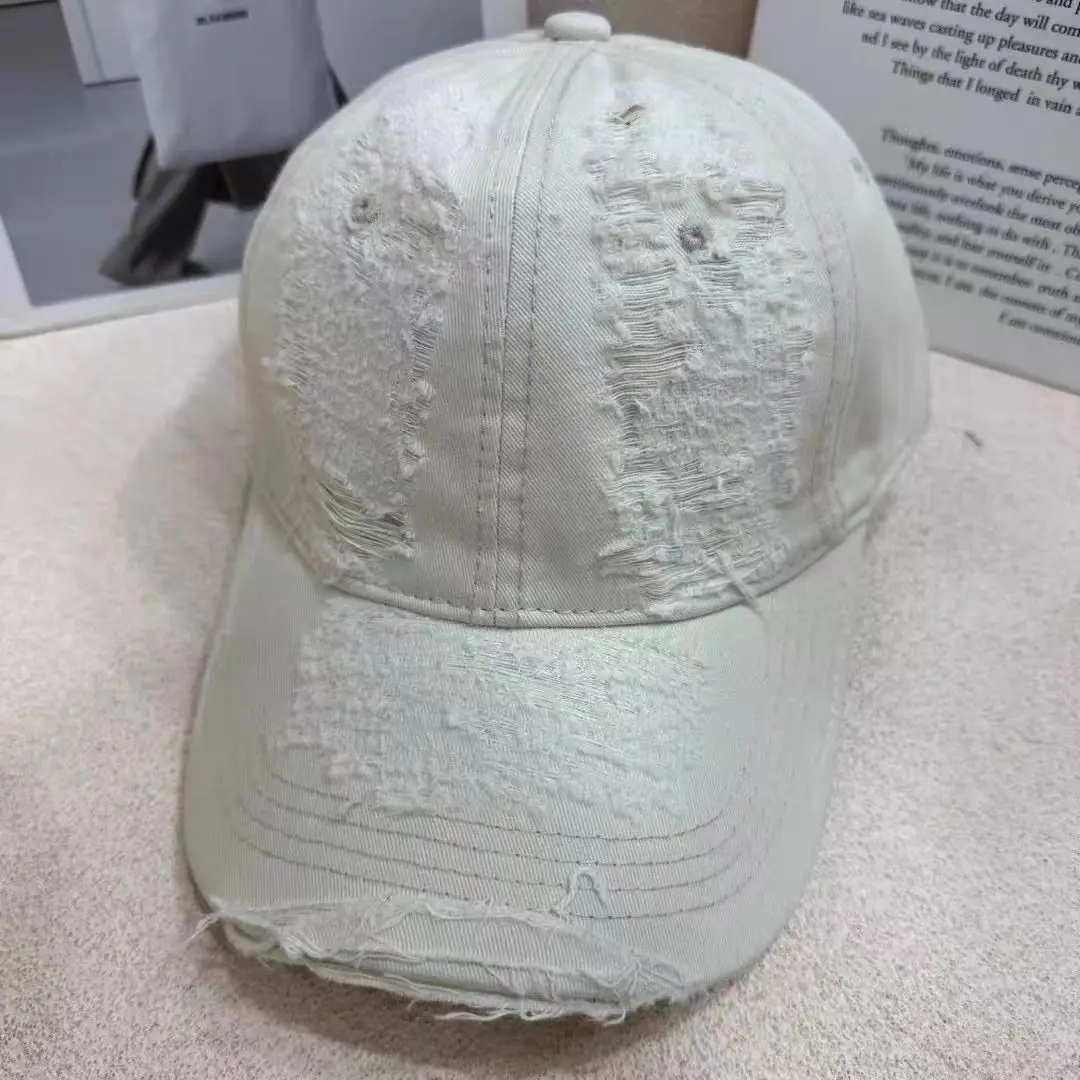 Women Distressed Washed Duckbill Cap Spring Autumn Breathable — feature 5