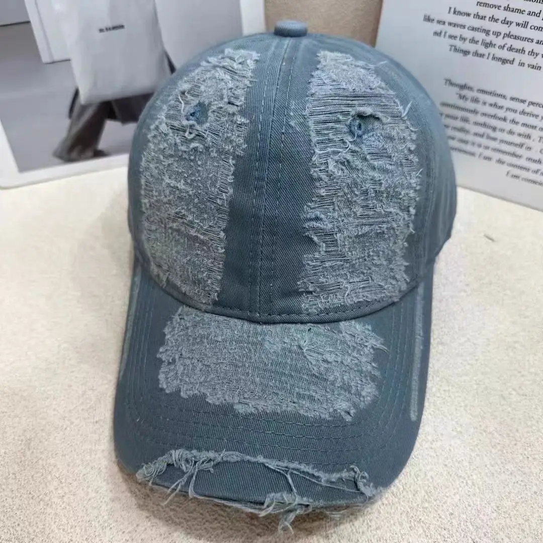 Women Distressed Washed Duckbill Cap Spring Autumn Breathable — feature 6