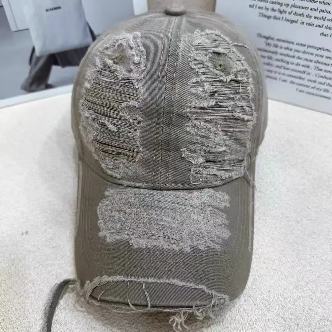 Women Distressed Washed Duckbill Cap Spring Autumn Breathable — feature 7