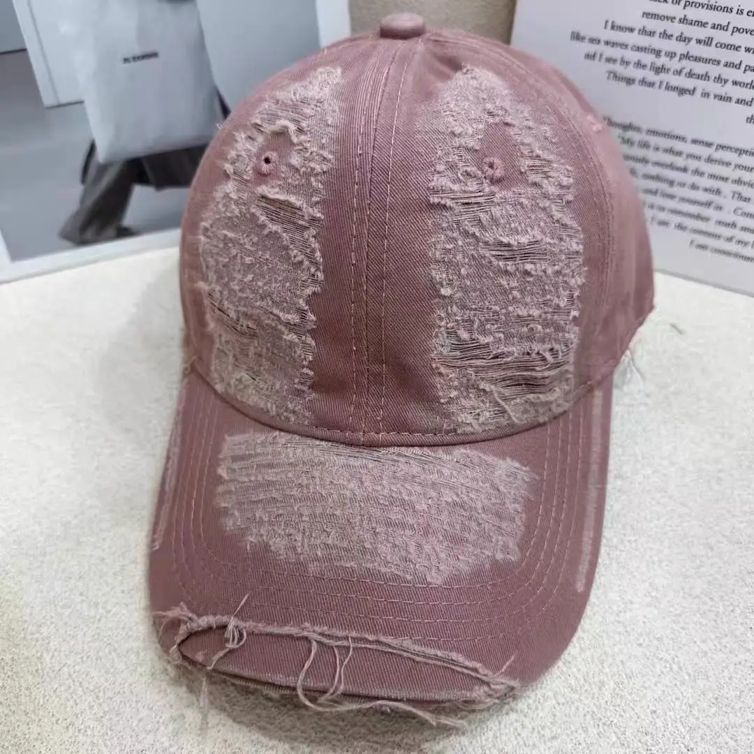 Women Distressed Washed Duckbill Cap Spring Autumn Breathable