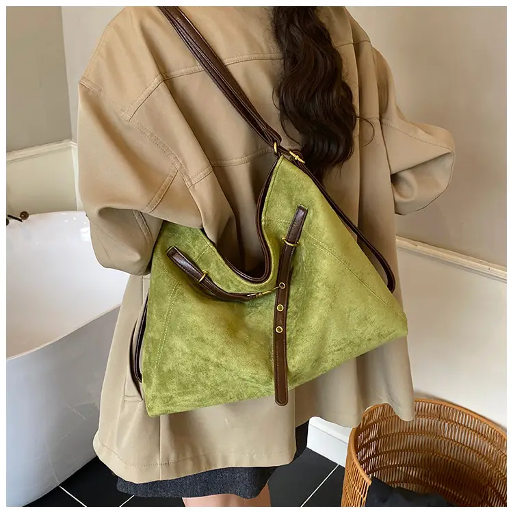 Maillard Suede Shoulder Messenger Bag Brown 2024 — feature 12