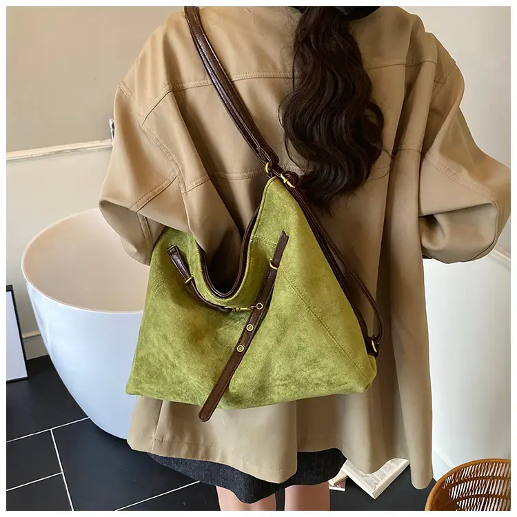 Maillard Suede Shoulder Messenger Bag Brown 2024 — feature 13