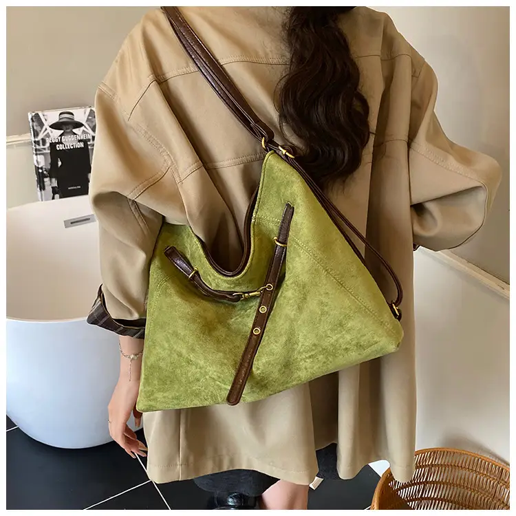 Maillard Suede Shoulder Messenger Bag Brown 2024 — feature 14