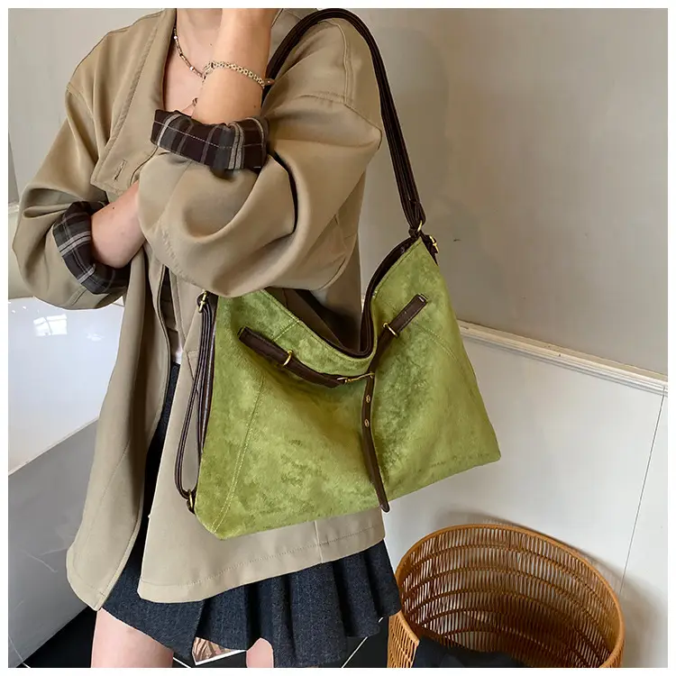 Maillard Suede Shoulder Messenger Bag Brown 2024 — feature 16