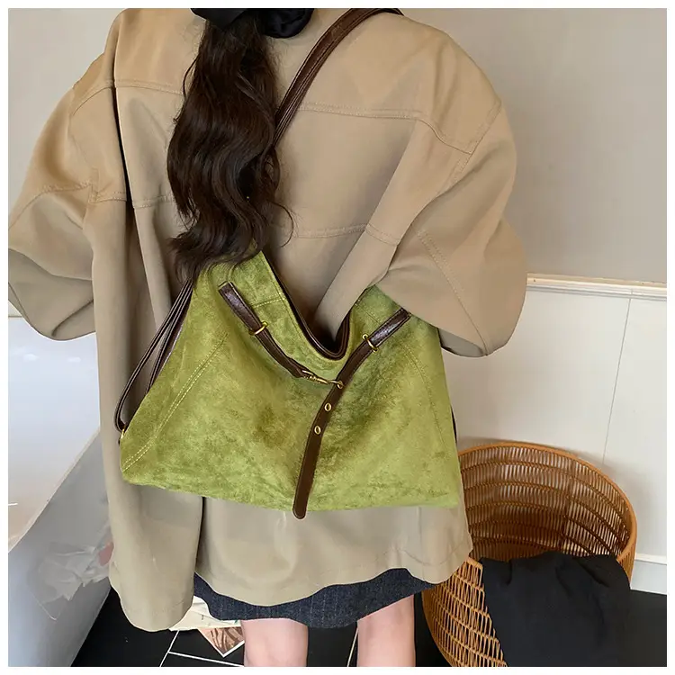 Maillard Suede Shoulder Messenger Bag Brown 2024 — feature 18