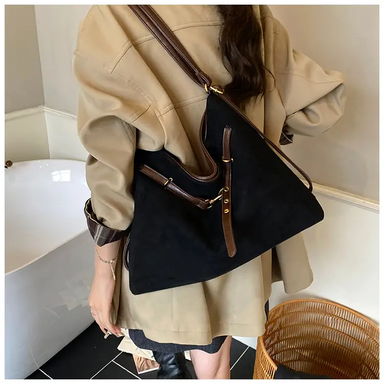 Maillard Suede Shoulder Messenger Bag Brown 2024 — feature 27