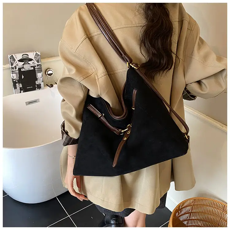 Maillard Suede Shoulder Messenger Bag Brown 2024 — feature 28