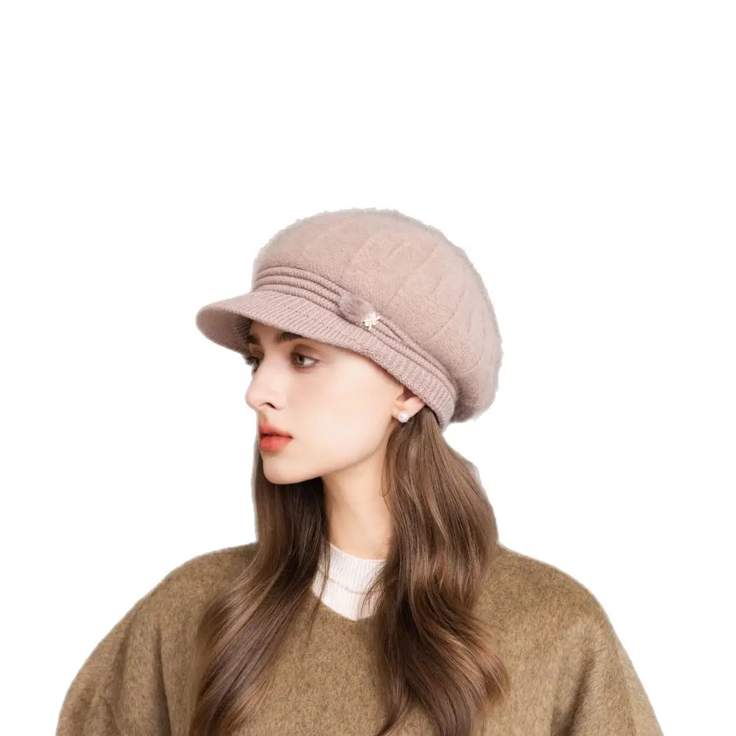 Pink Woolen Hat for Women Winter Warm Knitted - Image 8