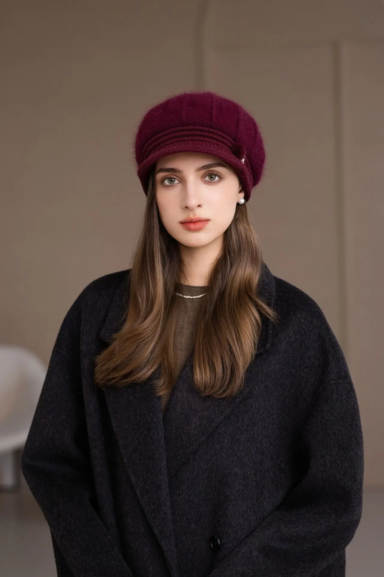 Pink Woolen Hat for Women Winter Warm Knitted — feature 10
