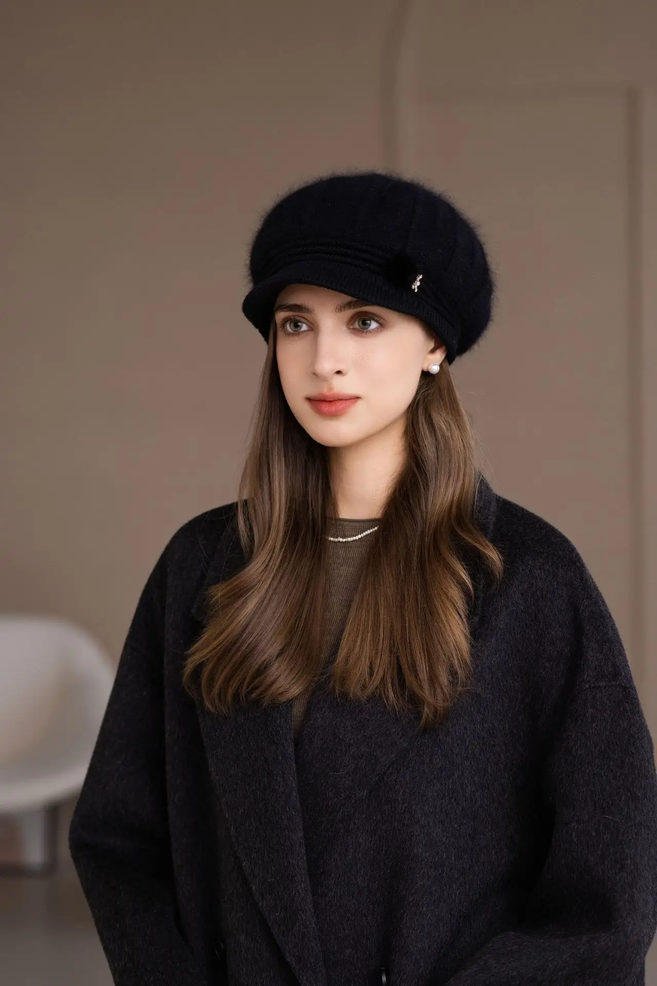 Pink Woolen Hat for Women Winter Warm Knitted — feature 12