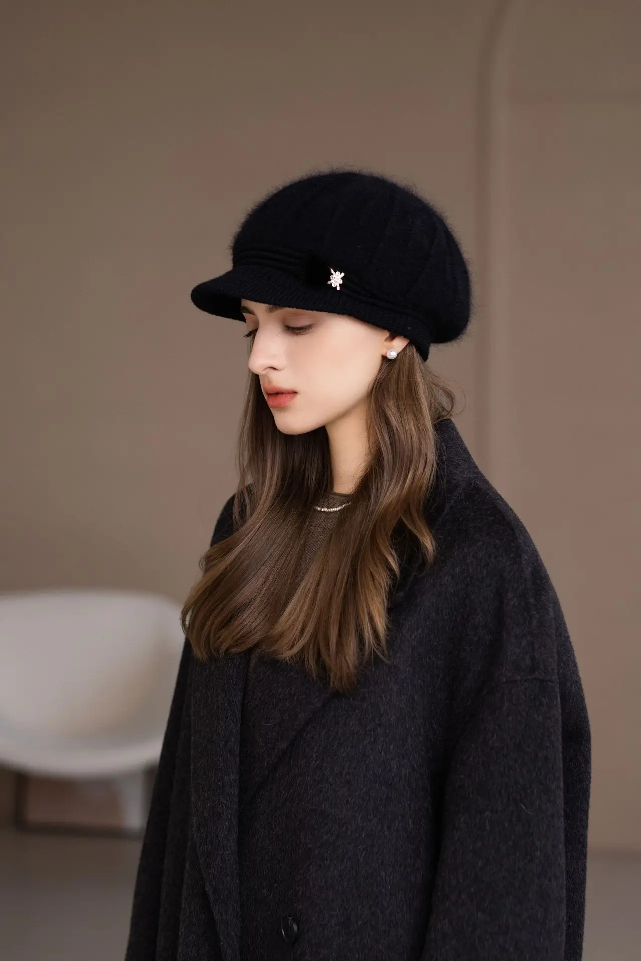 Pink Woolen Hat for Women Winter Warm Knitted — feature 13