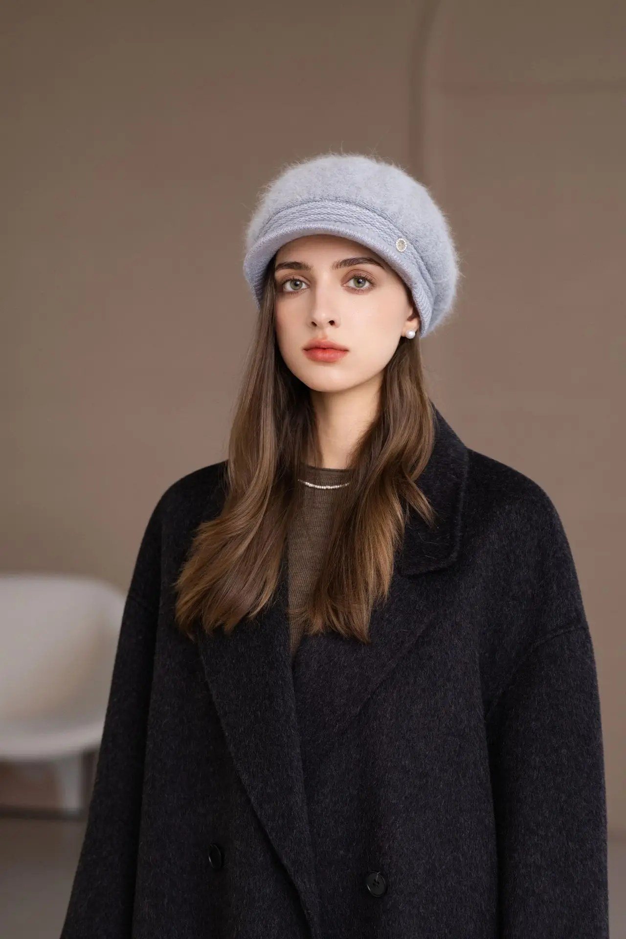 Pink Woolen Hat for Women Winter Warm Knitted — feature 14