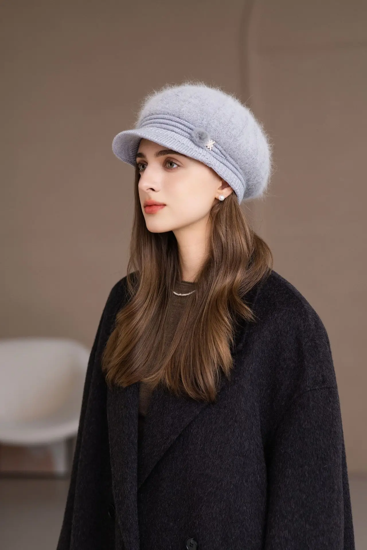 Pink Woolen Hat for Women Winter Warm Knitted — feature 15