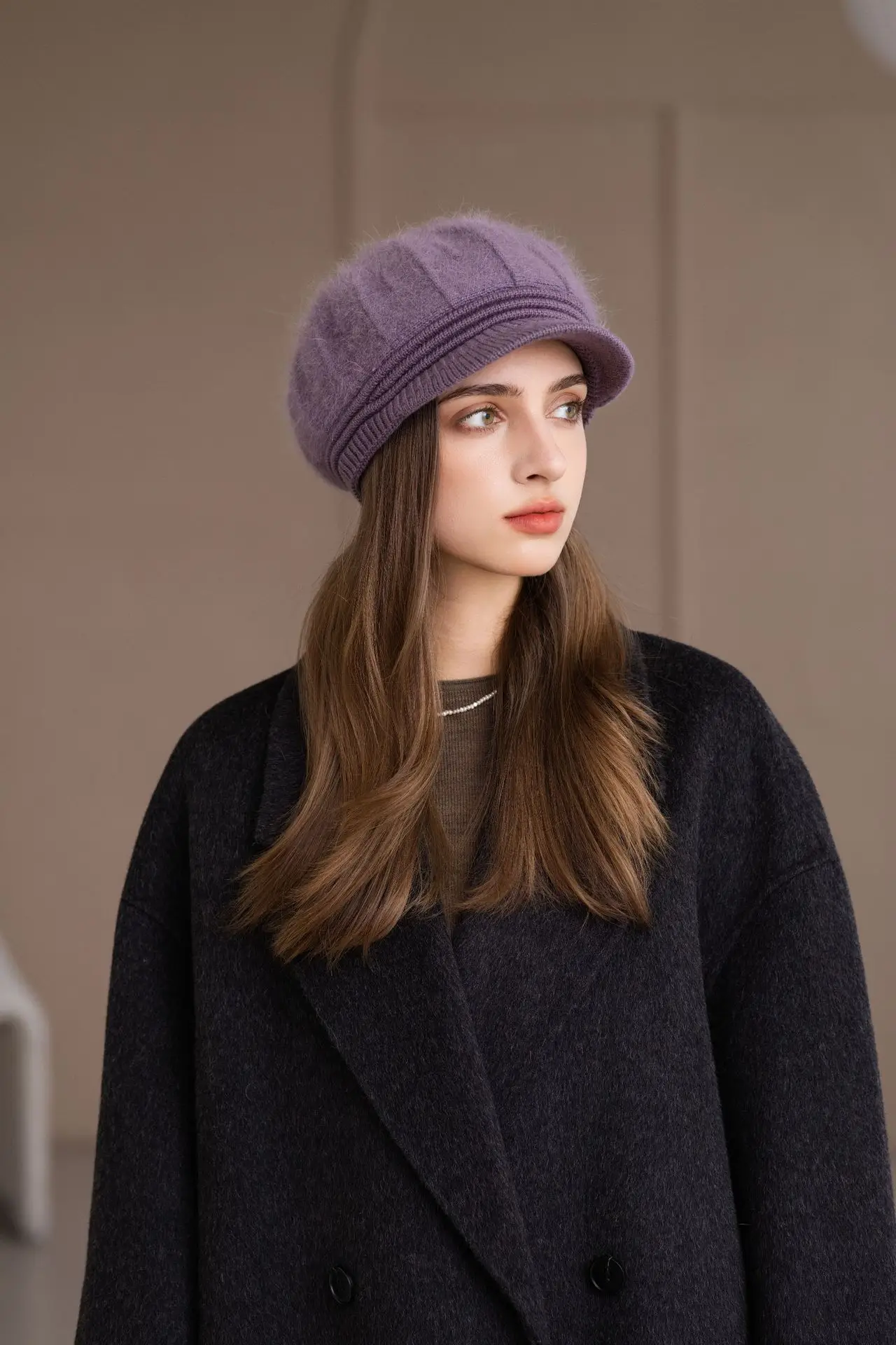 Pink Woolen Hat for Women Winter Warm Knitted — feature 17