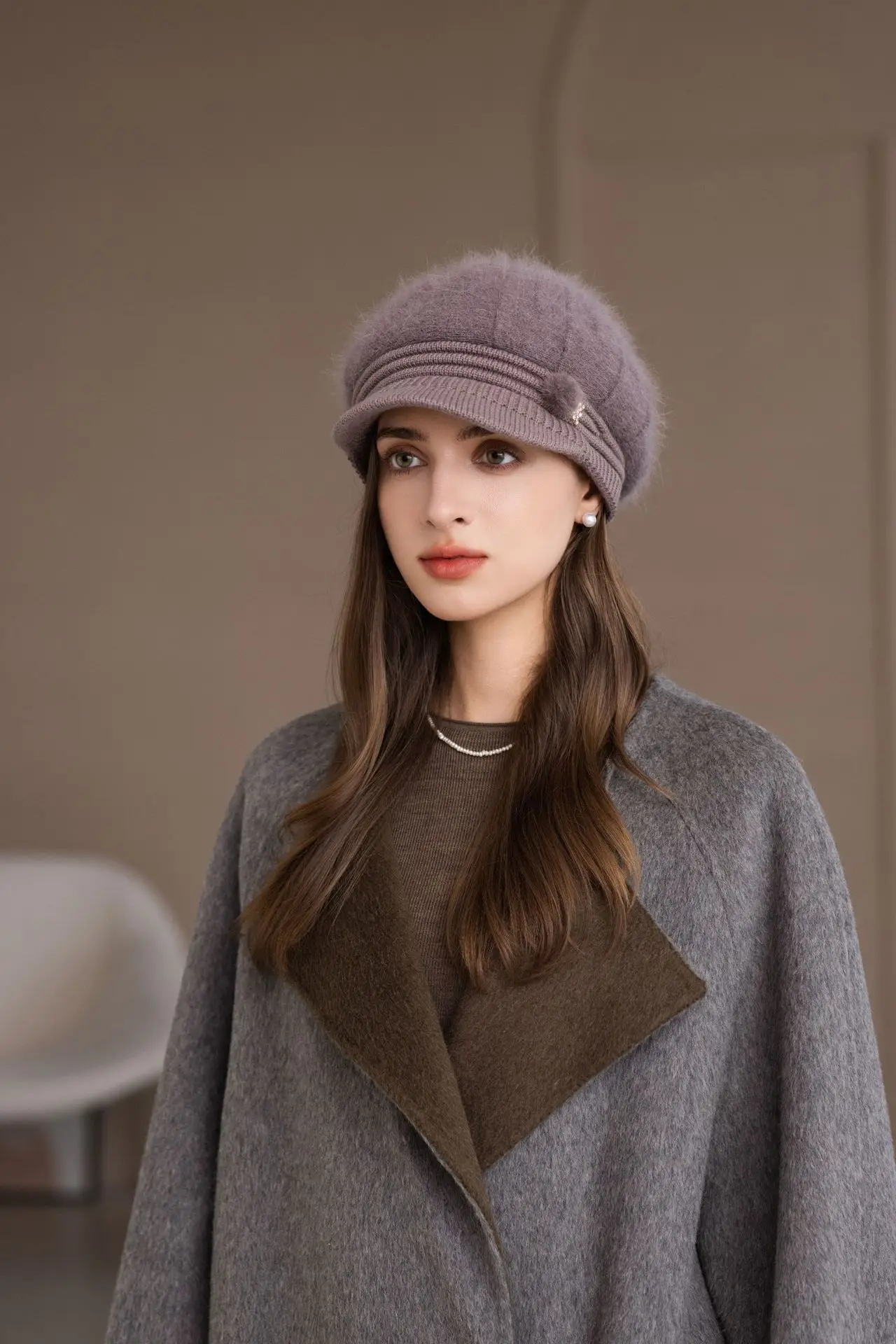 Pink Woolen Hat for Women Winter Warm Knitted — feature 18