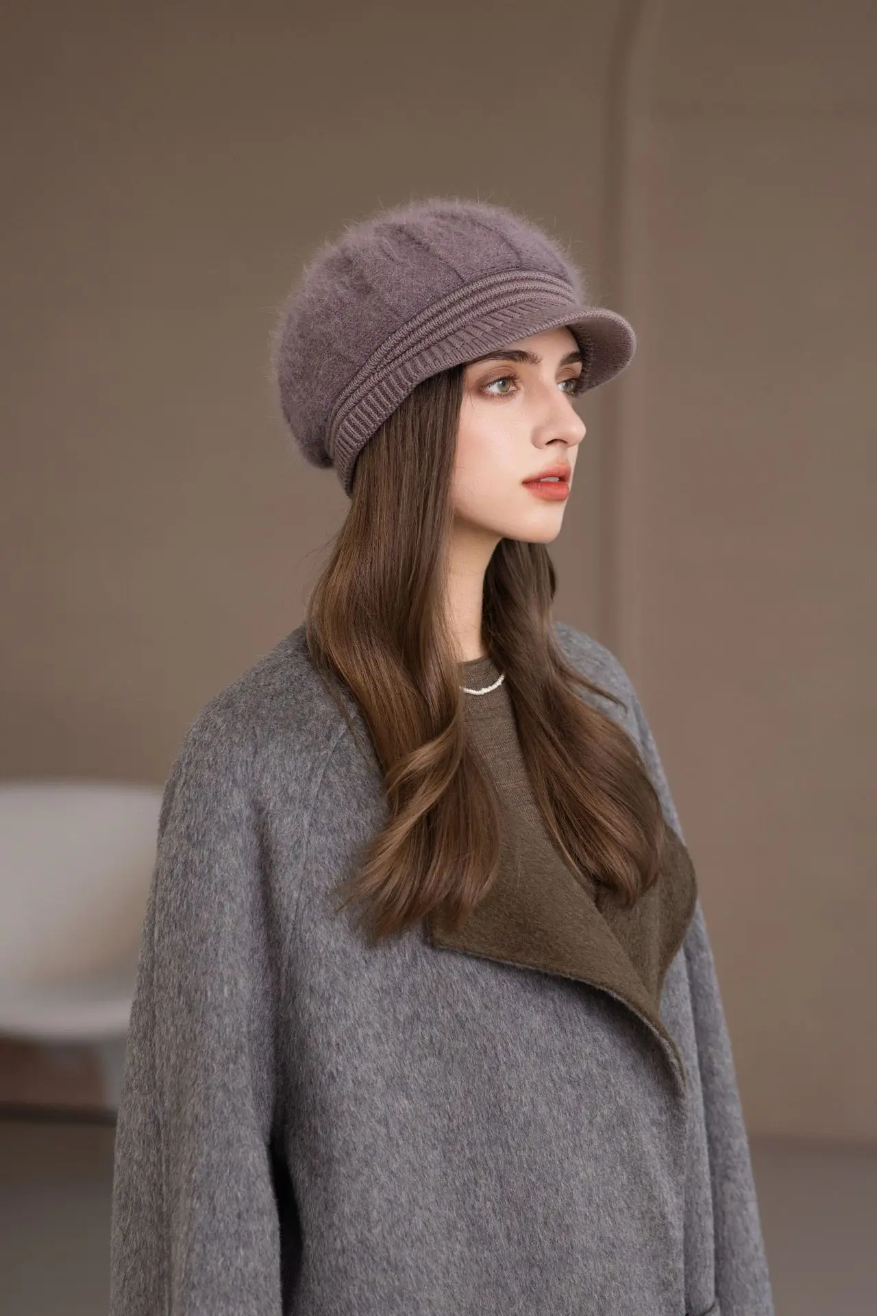 Pink Woolen Hat for Women Winter Warm Knitted — feature 19
