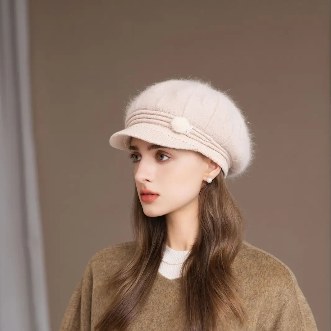 Pink Woolen Hat for Women Winter Warm Knitted - Image 5