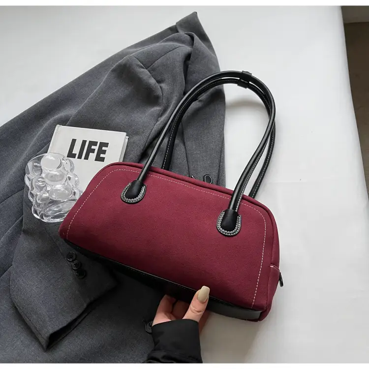 Women's Brown Suede Shoulder Bag Large Capacity 2025 — feature 18