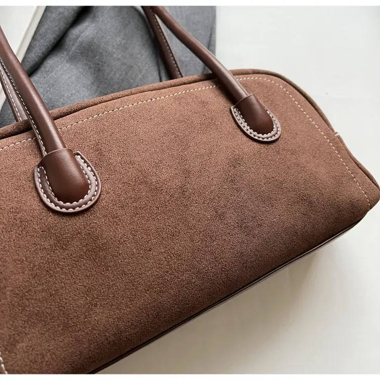 Women's Brown Suede Shoulder Bag Large Capacity 2025 — feature 27
