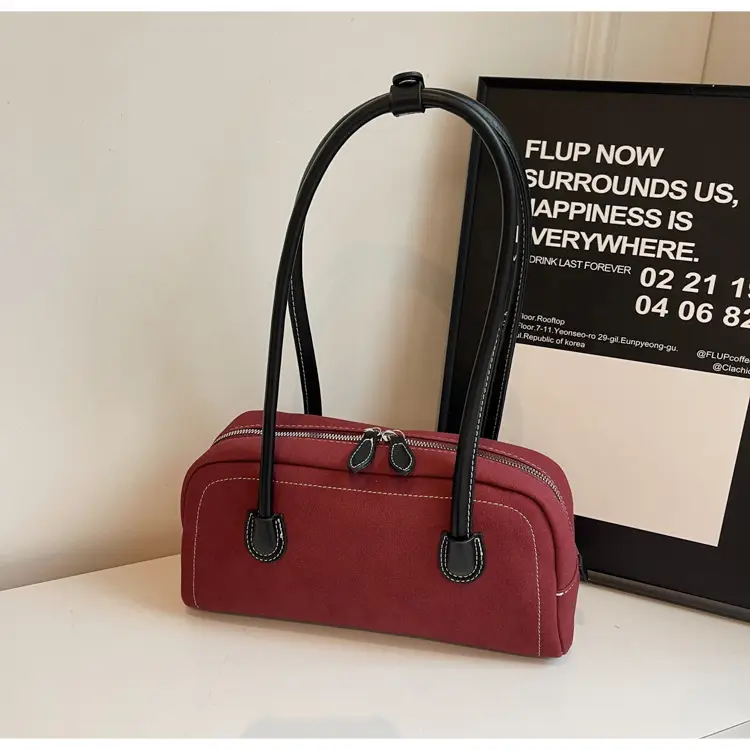 Women's Brown Suede Shoulder Bag Large Capacity 2025 - Image 3