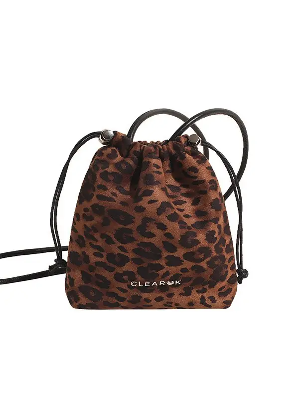 Frosted Leopard Print Single Shoulder Bag for Women - Image 6