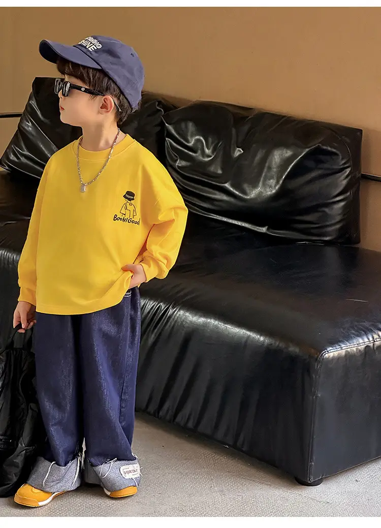 Boys Long Sleeve T-Shirt White Cartoon Print 2025 — feature 15