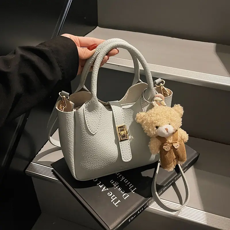 Women's Beige Leather Shoulder Crossbody Bag 2026 - Image 6