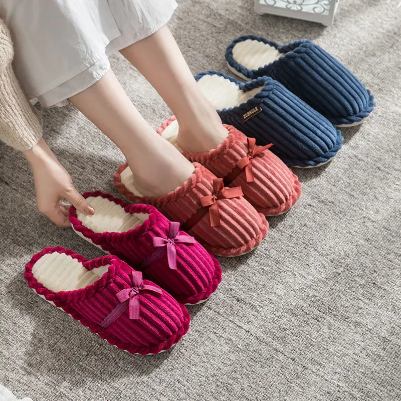 Cixi Cotton Slippers for Women, Spring & Fall Home Use, Winter Indoor Non-Slip Plush Home Warm Winter Couple Men - Image 7