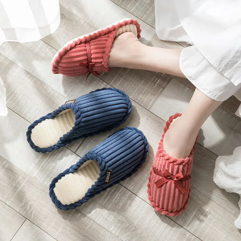 Cixi Cotton Slippers for Women, Spring & Fall Home Use, Winter Indoor Non-Slip Plush Home Warm Winter Couple Men - Image 8