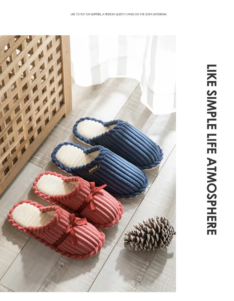 Cixi Cotton Slippers for Women, Spring & Fall Home Use, Winter Indoor Non-Slip Plush Home Warm Winter Couple Men — feature 14