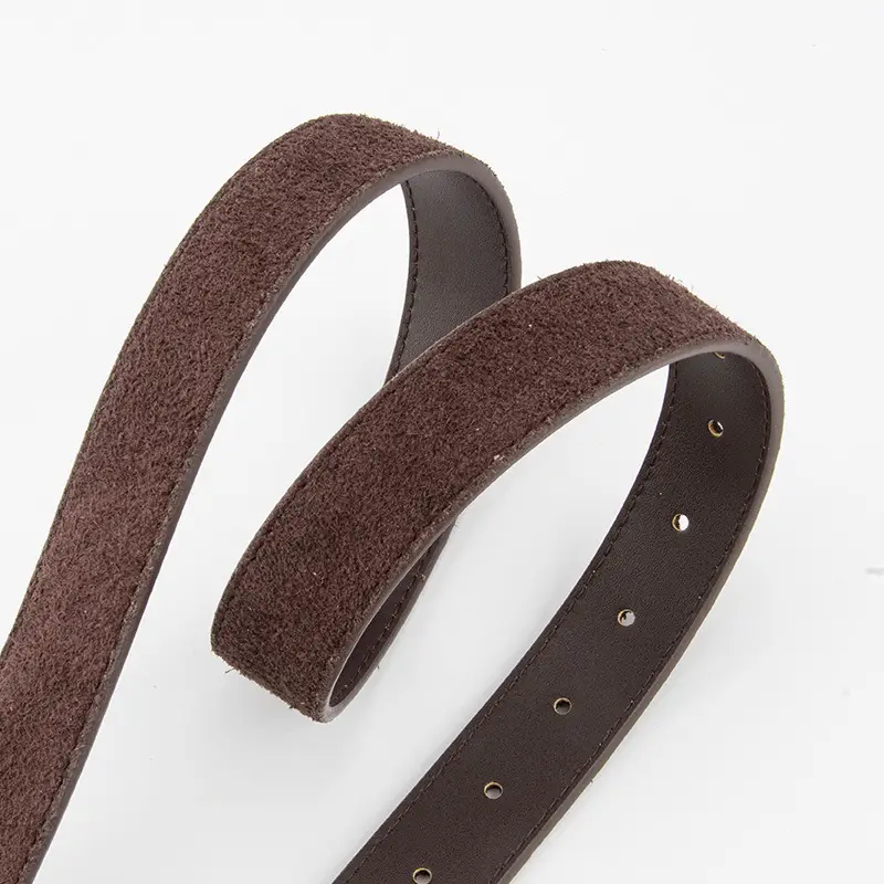 Frosted Leather Belt Women's Tan Cowhide Pin Buckle