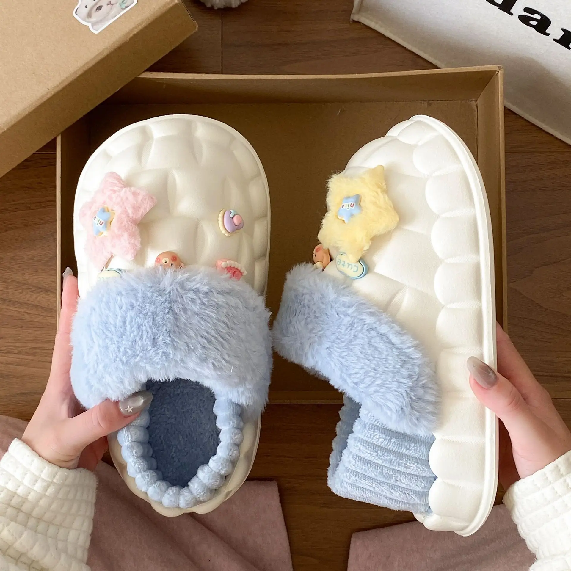Eva Non-Slip Cotton Slippers Women Winter Soft Sole - Image 7