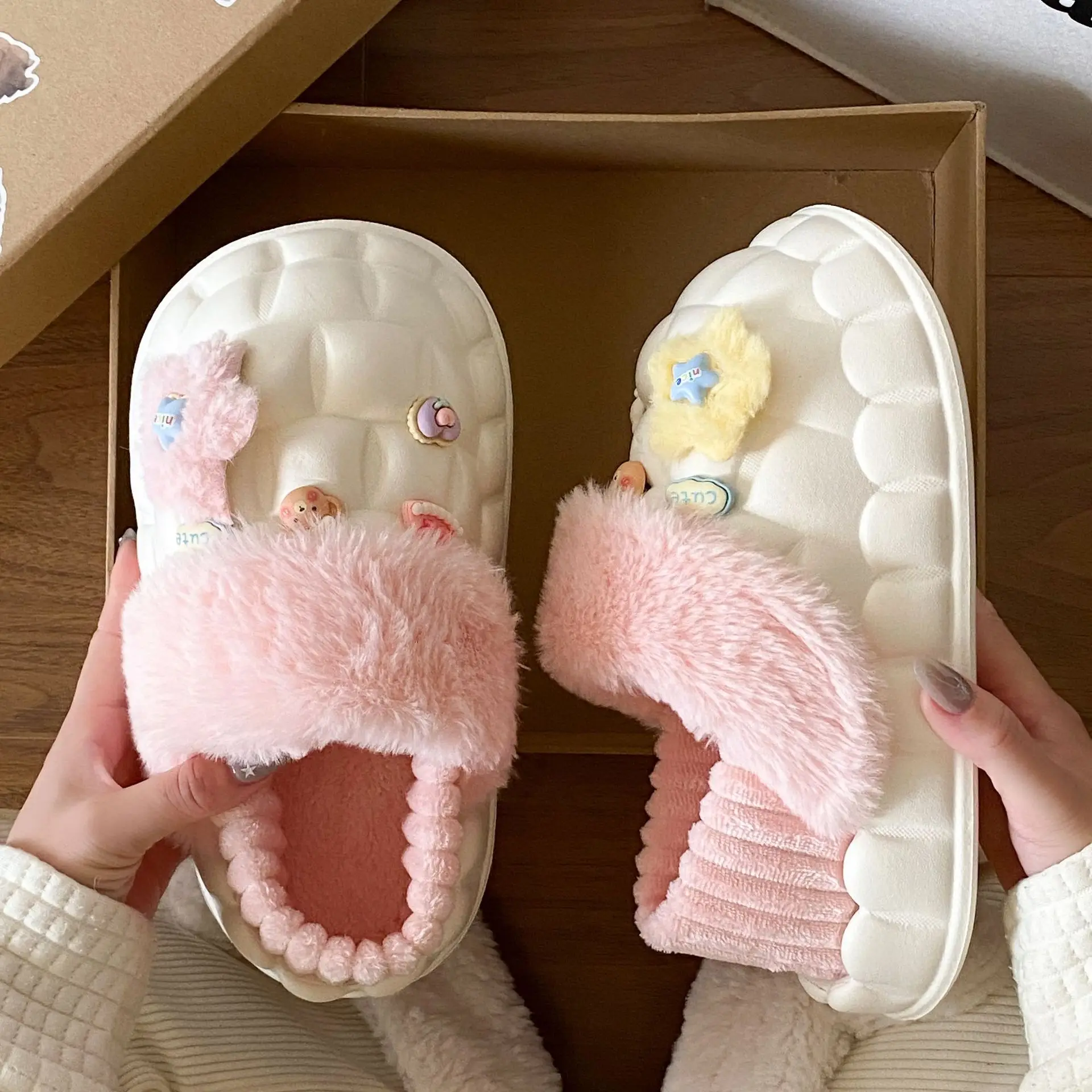 Eva Non-Slip Cotton Slippers Women Winter Soft Sole - Image 8