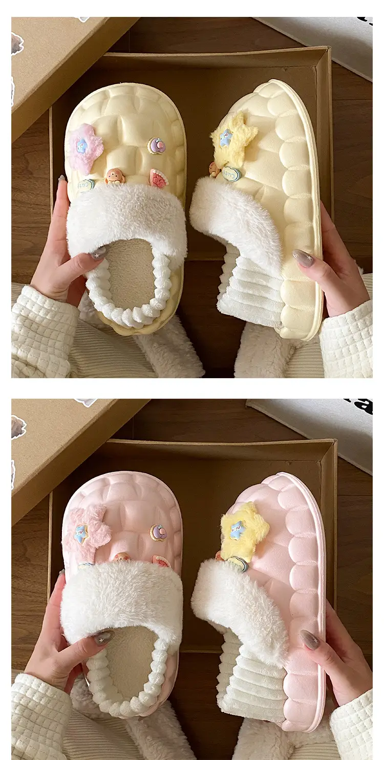 Eva Non-Slip Cotton Slippers Women Winter Soft Sole — feature 18