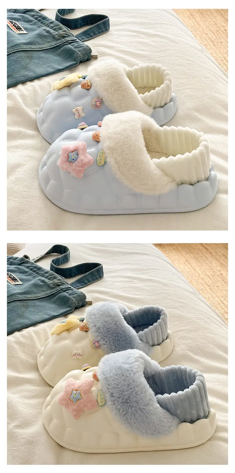 Eva Non-Slip Cotton Slippers Women Winter Soft Sole — feature 24