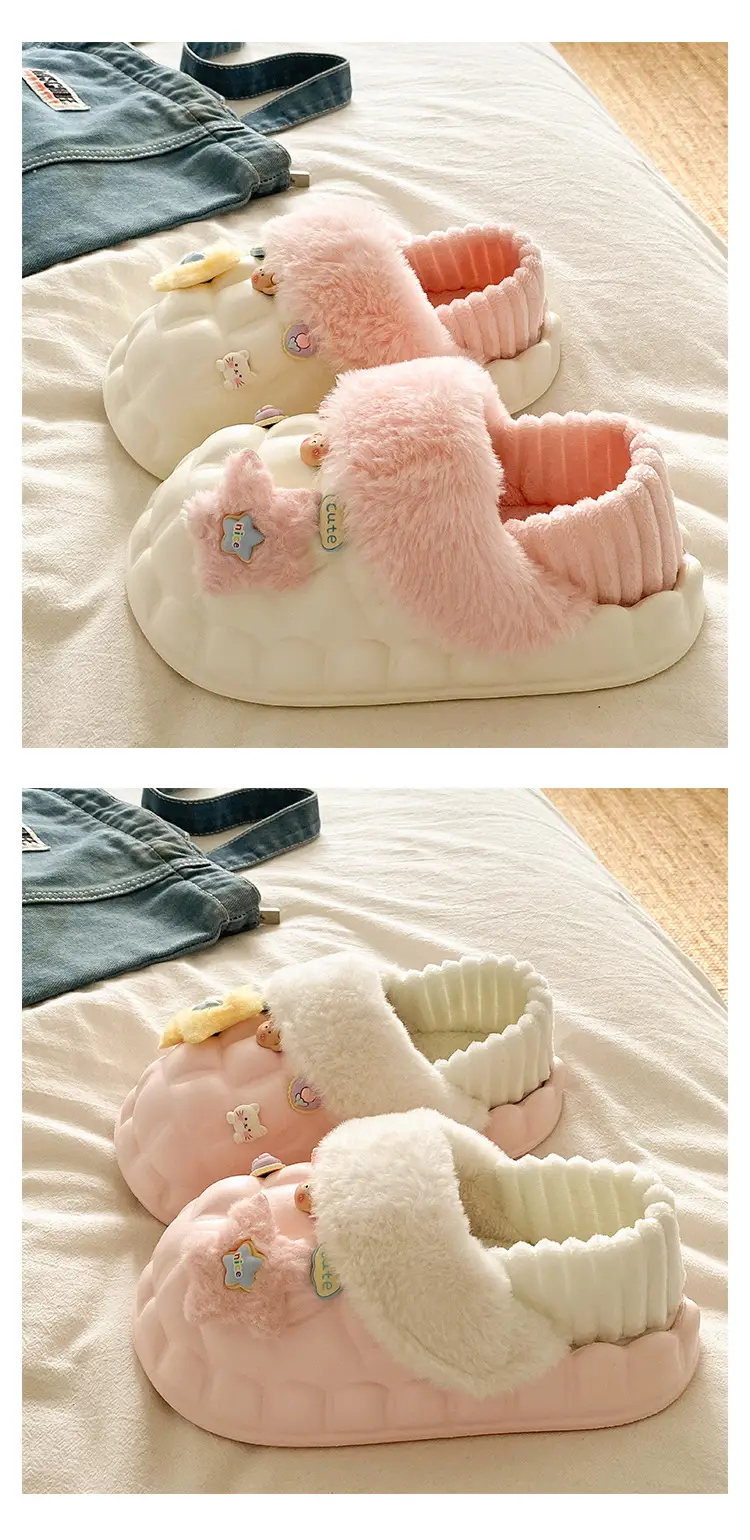 Eva Non-Slip Cotton Slippers Women Winter Soft Sole — feature 25