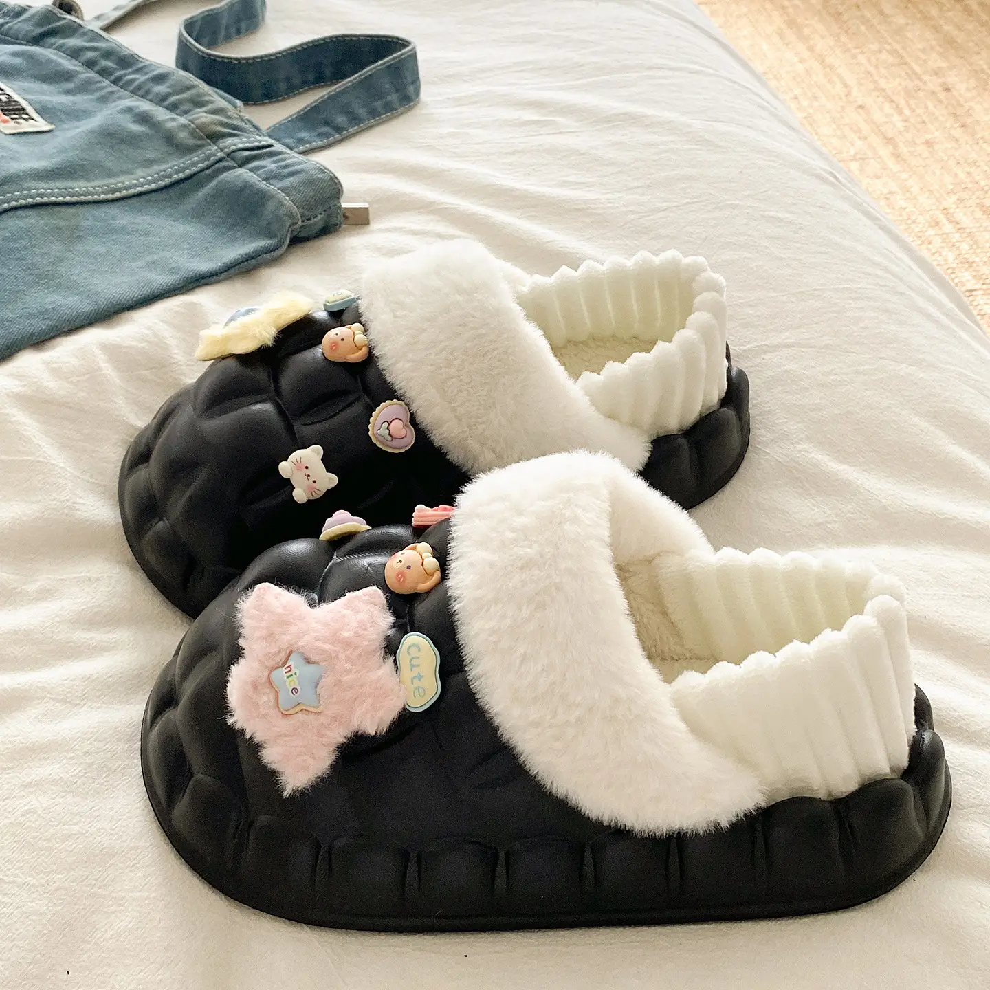 Eva Non-Slip Cotton Slippers Women Winter Soft Sole - Image 2