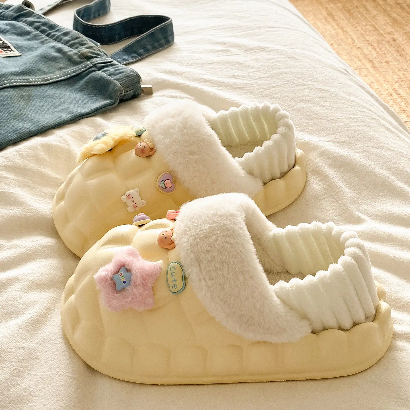 Eva Non-Slip Cotton Slippers Women Winter Soft Sole - Image 3